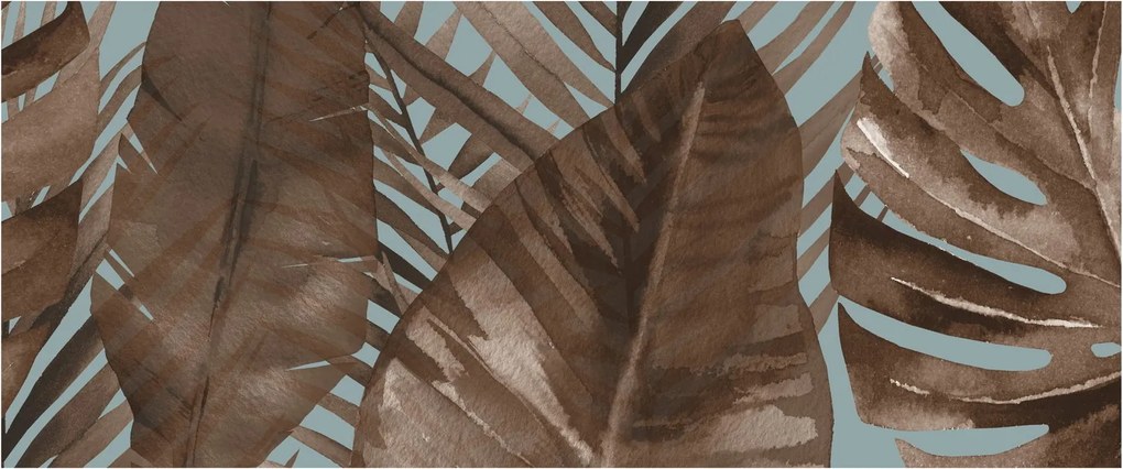 Kép - Pálma levél, akvarell (120x50 cm)