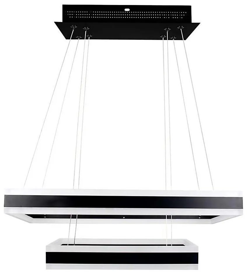 LED Dimmelhető csillár zsinóron LED/113W/230V 3000K fekete