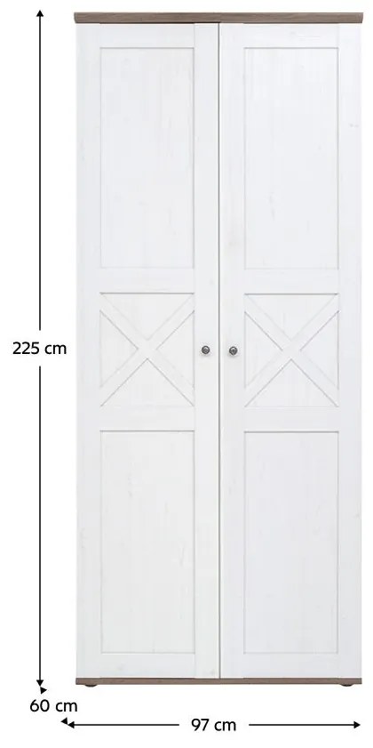 Ruhásszekrény Telegrafo 2 (canyon fenyő + szonoma trüffel tölgy) . 1116516