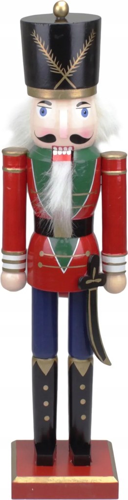 Diótörő Katona 80cm piros/zöld