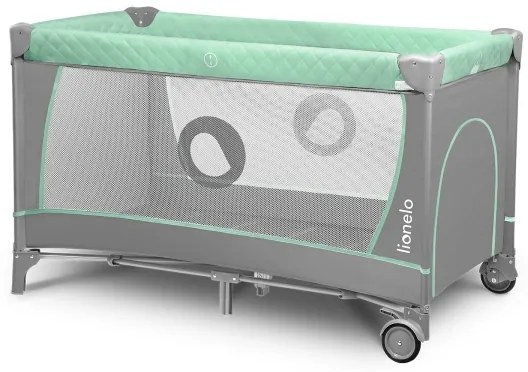 Lionelo - Utazóágy FLOWER türkiz