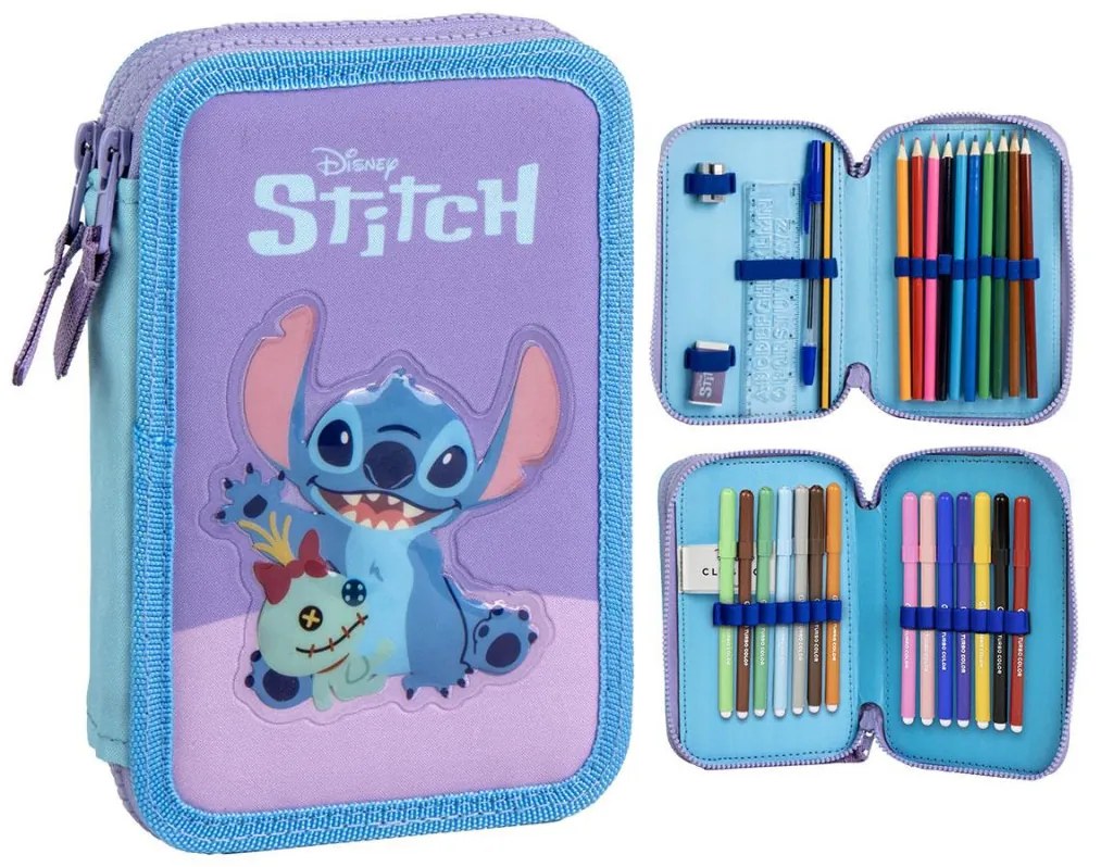 Disney Lilo és Stitch, A csillagkutya Scrump tolltartó töltött 2 emeletes
