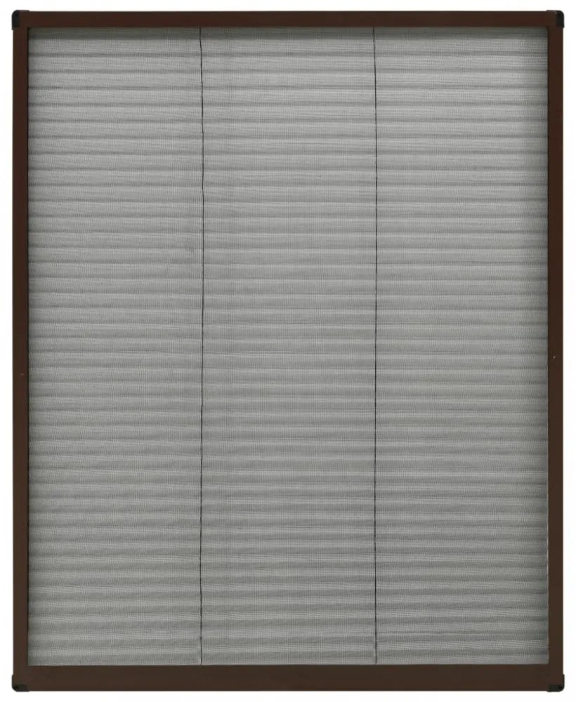 barna alumínium pliszé ablakszúnyogháló 80 x 100 cm