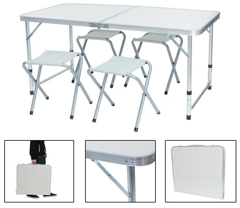 Kemping asztal 4 székkel