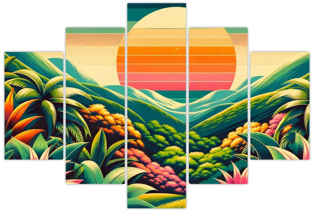 Kép - Színes naplemente (150x105 cm)