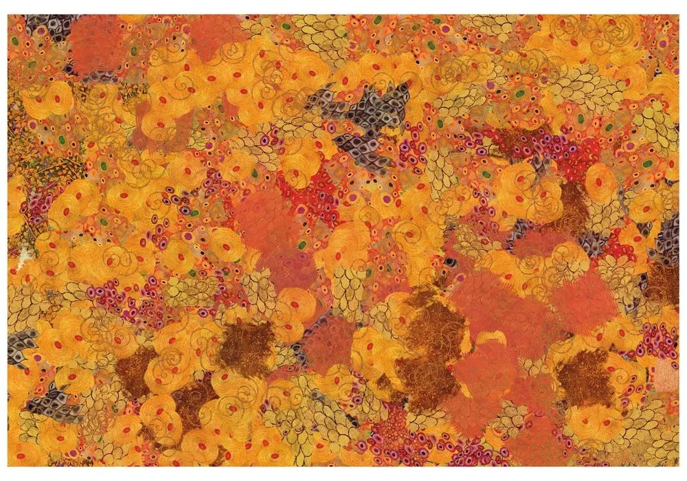 Tapéta  absztrakció ihlette G. Klimt