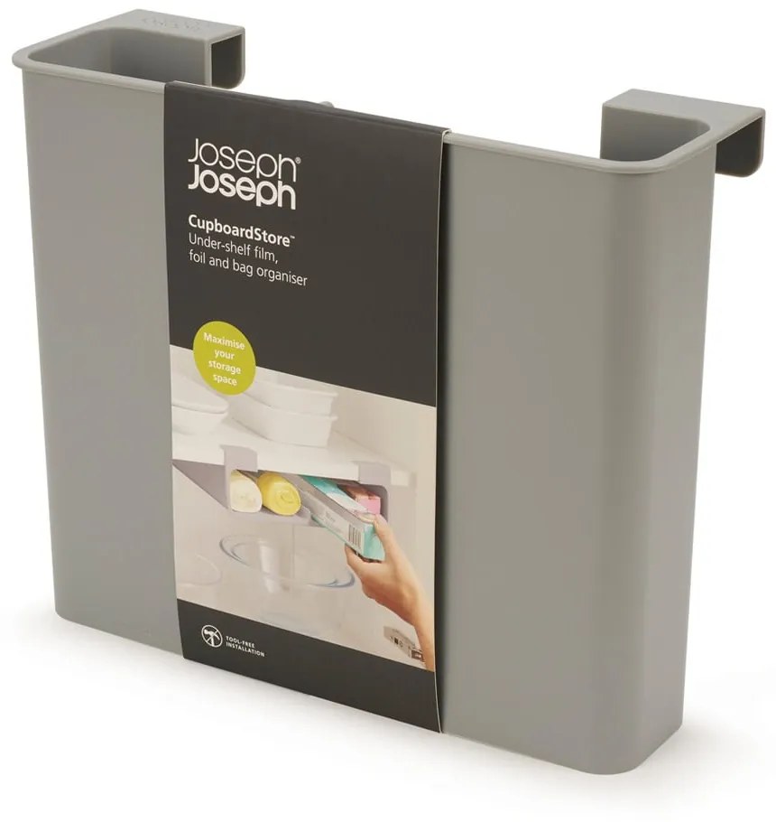 Szürke függő műanyag papírtörlő és fóliatartó CupboardStore – Joseph Joseph