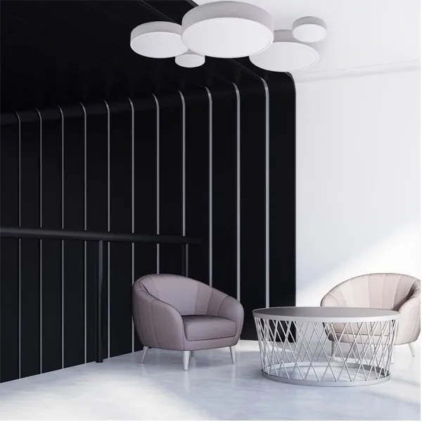 Mennyezeti lámpa érzékelővel CLEO 3xE27/24W/230V, átm. 40 cm, fehér