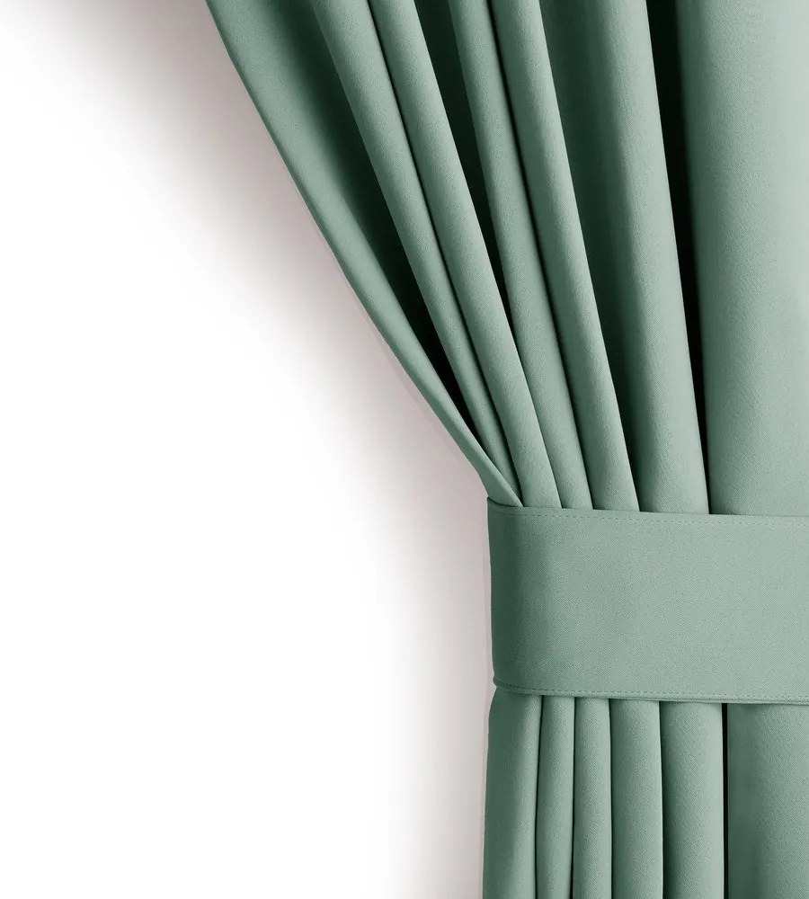 Világoszöld sötétítő termo függöny 140x270 cm Pleat – Restilo