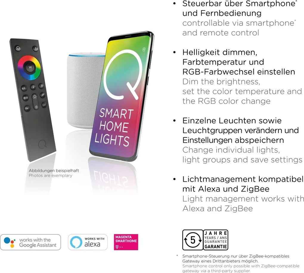 Paul Neuhaus modern fali lámpa q-mia antracit pln9185-13