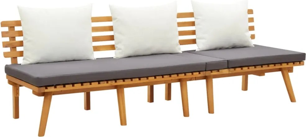 vidaXL tömör akácfa kerti heverő 200 x 65 cm