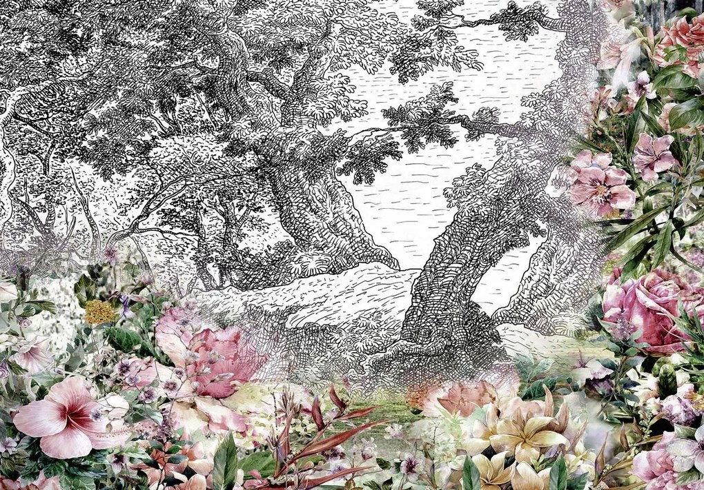 Fotótapéta - Vintage kert (152,5x104 cm)