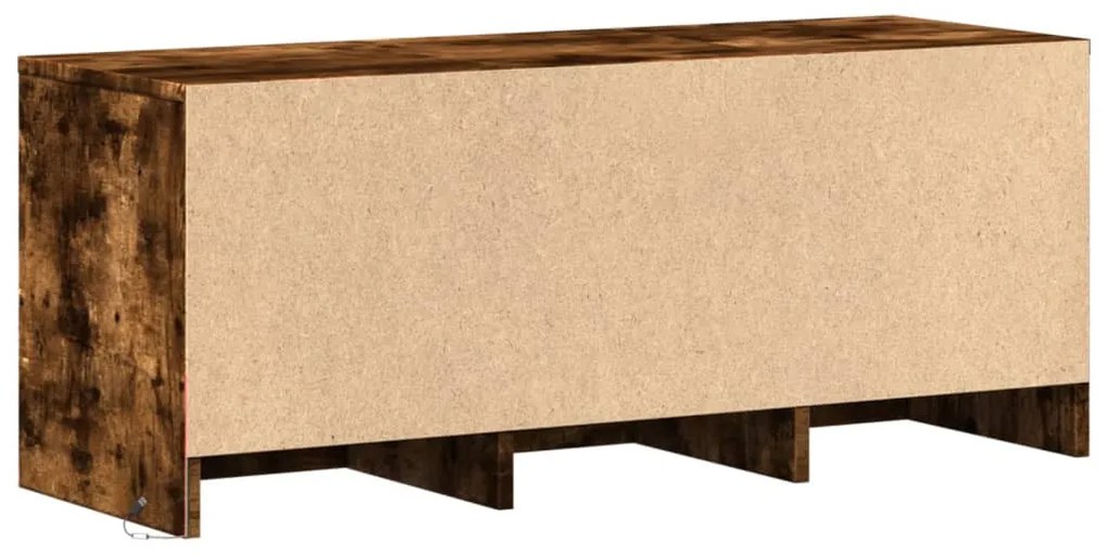 füstös tölgy színű szerelt fa TV-szekrény LED-del 97x34x40 cm