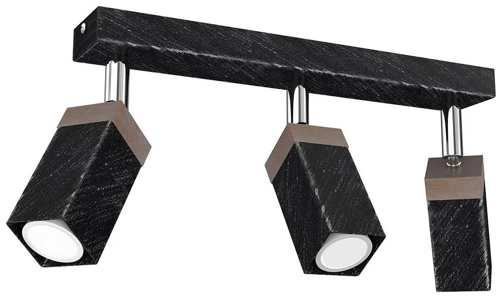 Spotlámpa SOLO 3xGU10/MR11/40W/230V fekete