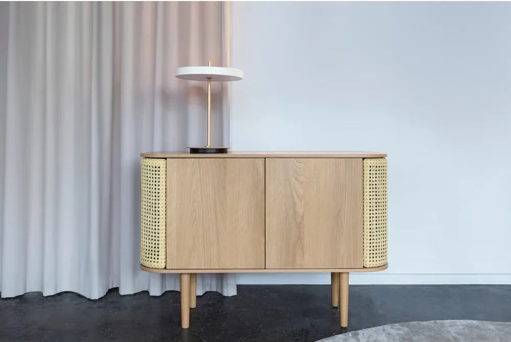 Fekete-fehér fém LED dimmelhető asztali lámpa fém búrával (magasság 41,5 cm) Asteria Table – UMAGE