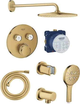 Grohe zuhanyrendszer termosztátos csapteleppel szálcsiszolt cool sunrise GBAL12