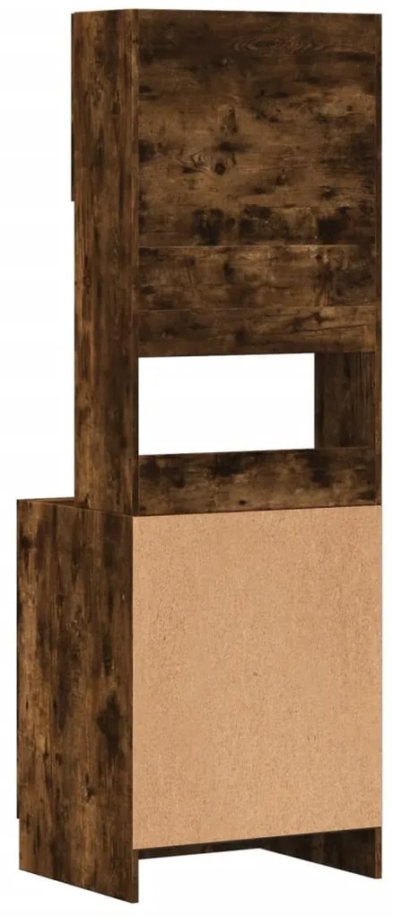 füstös tölgy színű szerelt fa konyhaszekrény 60 x 50 x 180 cm