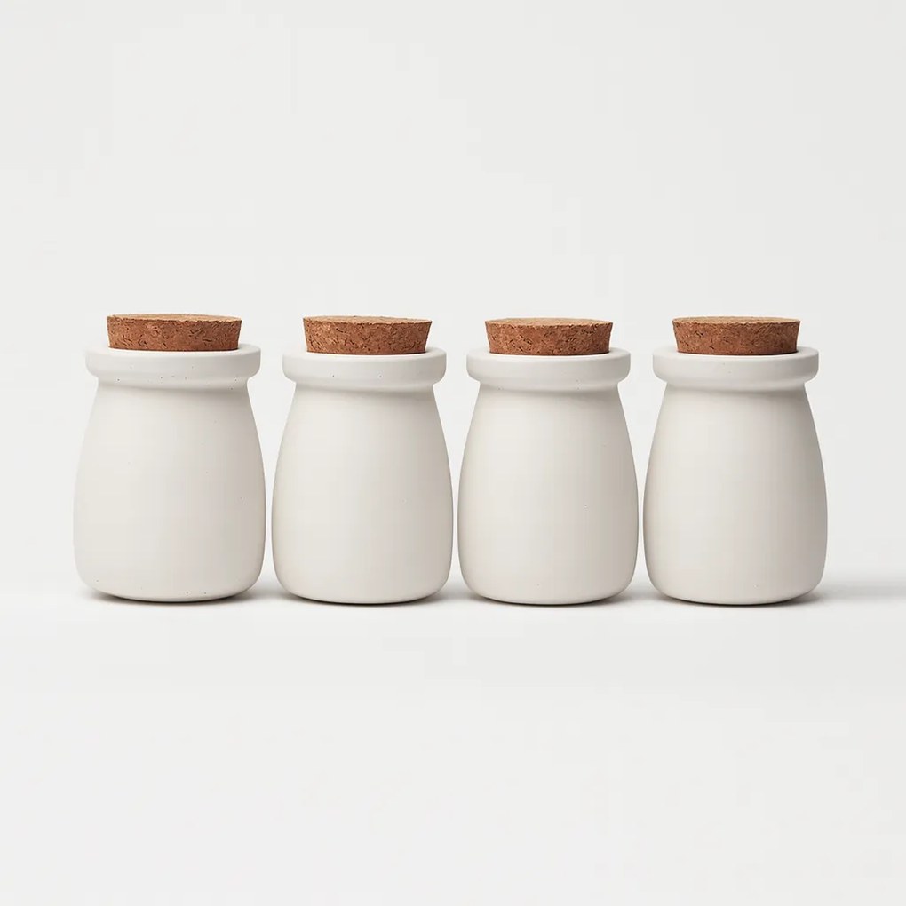 ODLITO ÖNTÖTT Betondoboz – Nefertiti – fehér – 8 cm – 4db