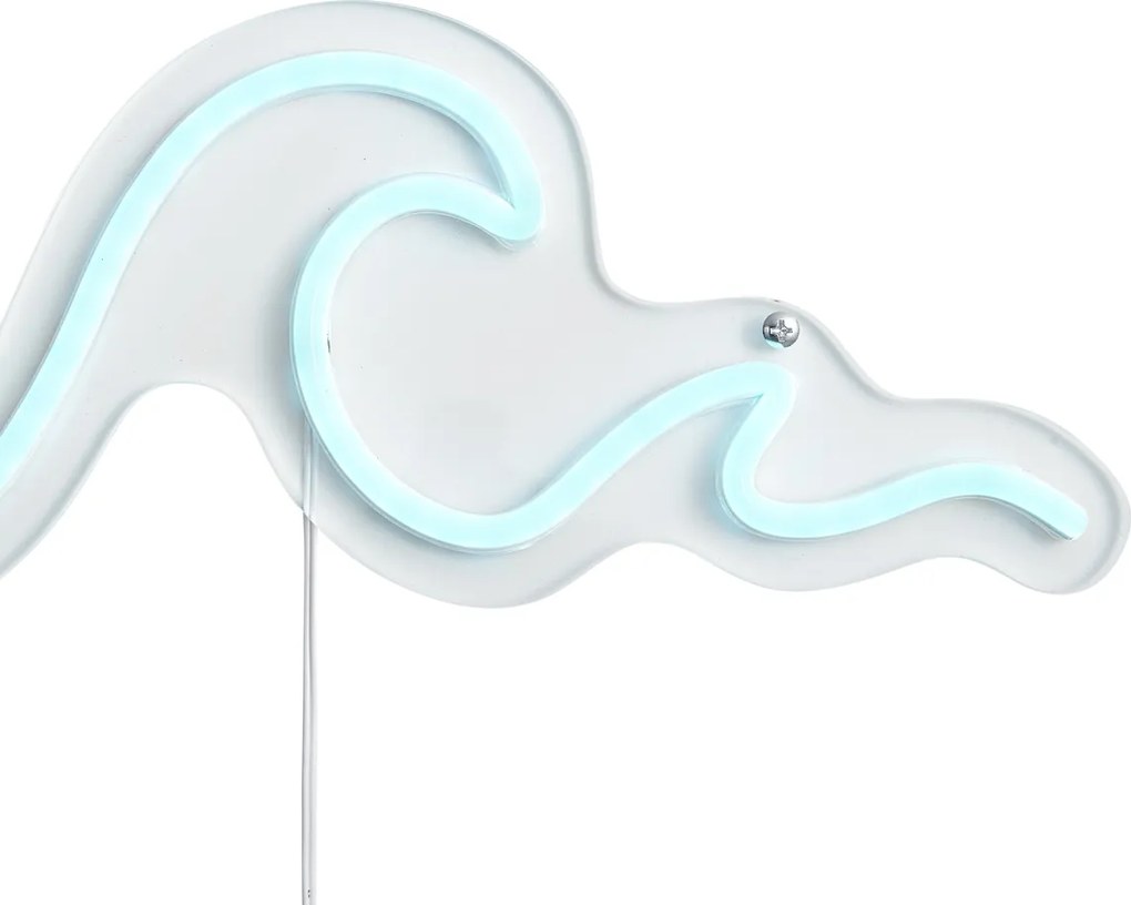 Neon fali lámpa kék LED-del - Wave