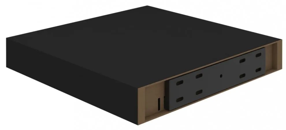 fekete MDF lebegő fali polc 23 x 23,5 x 3,8 cm