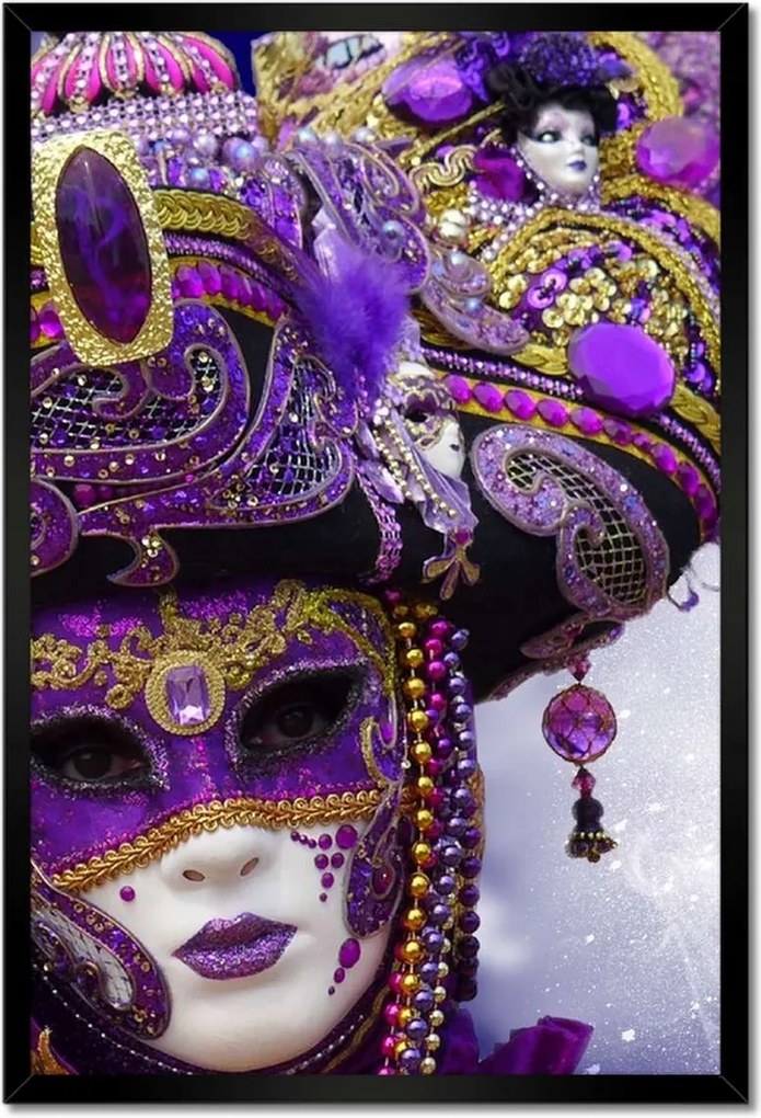 Poszterek keretben 40x60 Velencei maszk