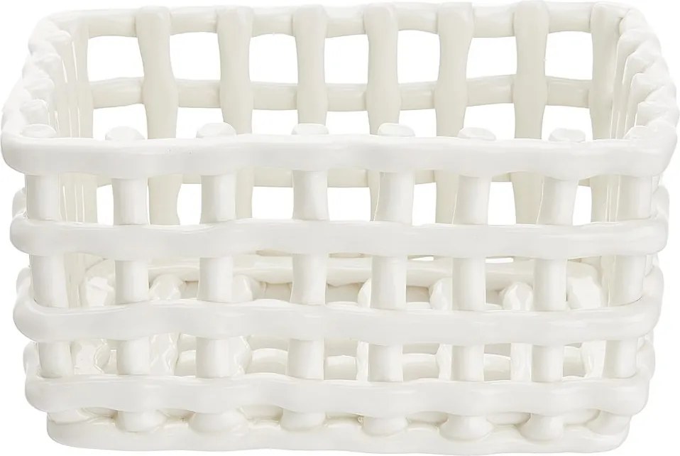 CRAFT kerámia kosár, krémszín 20x16cm