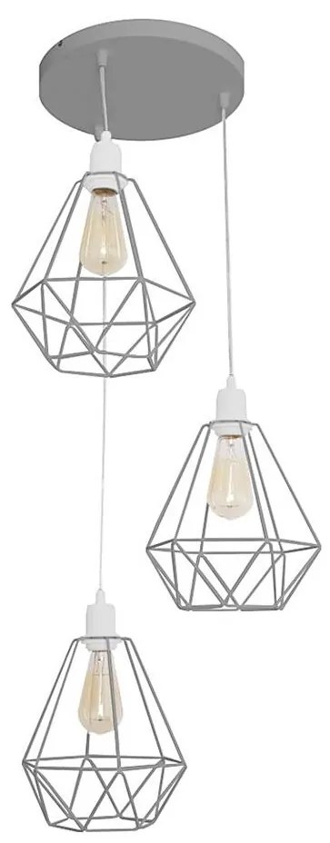 Csillár KARO 3xE27/15W/230V szürke