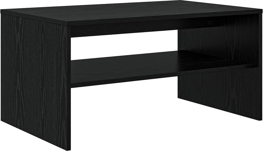 vidaXL Dohányzóasztal Fekete tölgy 80 x 50 x 40 cm Faanyag
