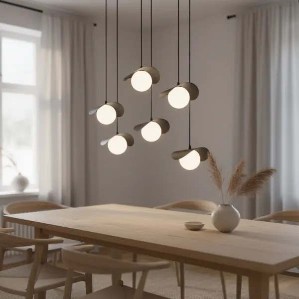 RITUAL zsinóros csillár 6xG9/8W/230V fekete