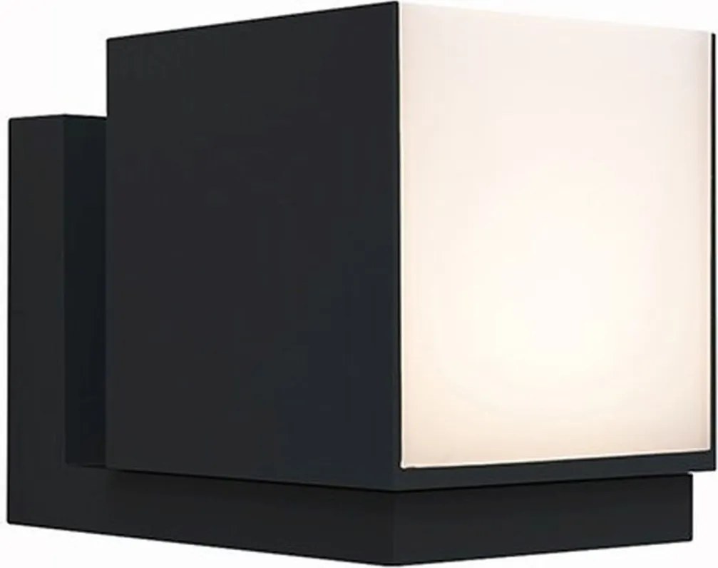 LUTEC 5193803012 CUBA Modern Kültéri Fali Lámpa Fekete LED IP44