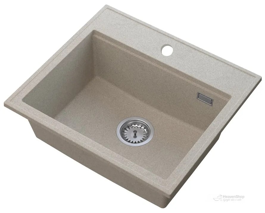Gamma Modern 5055, 1 rekeszes gránit mosogató 560x500x210 mm, bézs, GMA-ZM-55-B