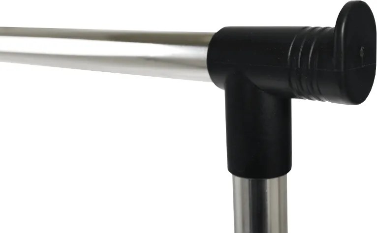 Görgős ruhaálvány, rozsdamentes fém/fekte műanyag, DOLFO NEW