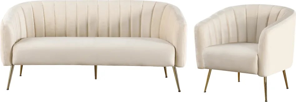 Design 3-as ülés kanapé, bézs Velvet szövet/gold króm-arany, BAGY