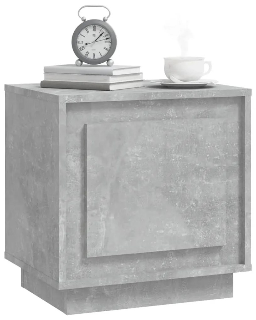 Betonszürke szerelt fa éjjeliszekrény 44 x 35 x 45 cm
