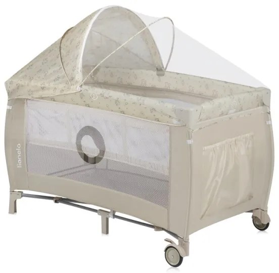 Lionelo - SVEN PLUS utazóágy, bézs színű