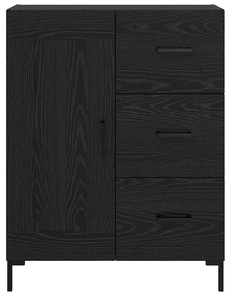Széf fiókkal Musta tammi 69.5 x 34 x 90 cm Faanyag