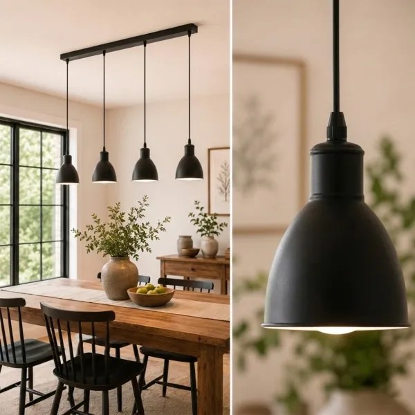 Brilagi - RIDDY LED csillár kábellel 4xE27/60W/230V fekete
