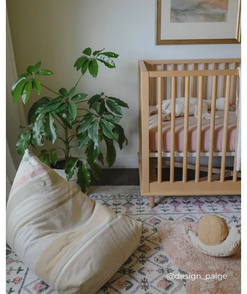 Krémszínű gyerek babzsák Cleo Multi Stripe – Lorena Canals