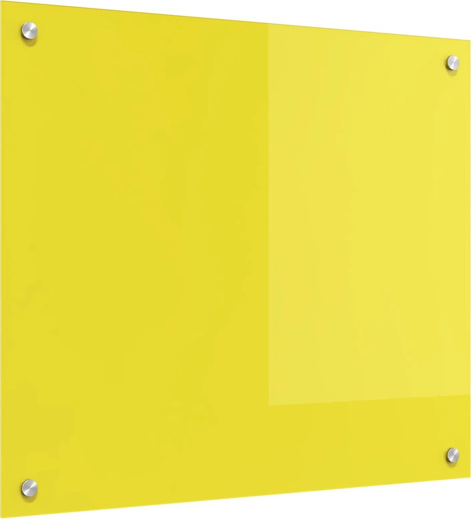 vidaXL Konyhai splashback Sárga 70 x 60 cm edzett üveg