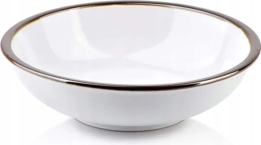 Porcelán tál 500 ml arany csíkos