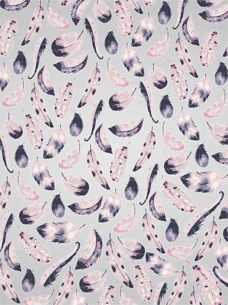 Fotótapéta Tollak Absztrakt Szürke Rózsaszín Finomság 206x275 +ragasztó