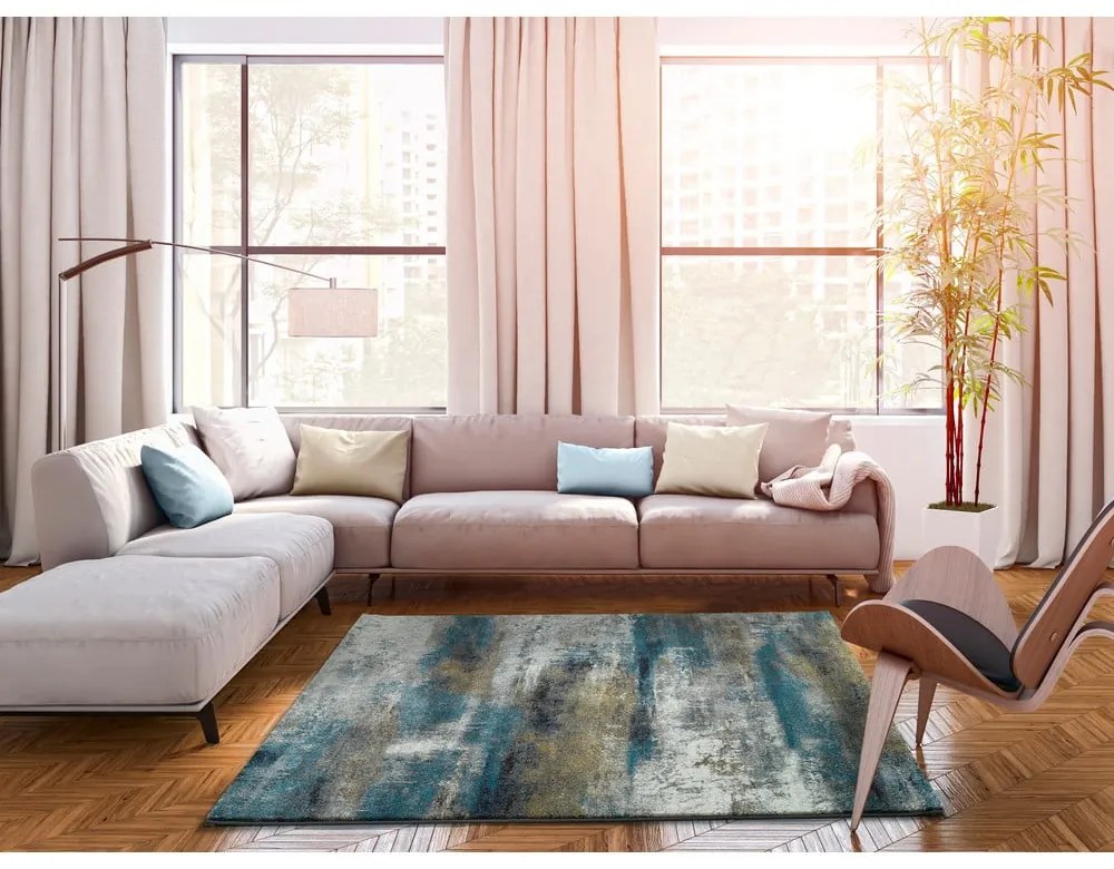 Kalia Abstract kék szőnyeg, 120 x 170 cm - Universal