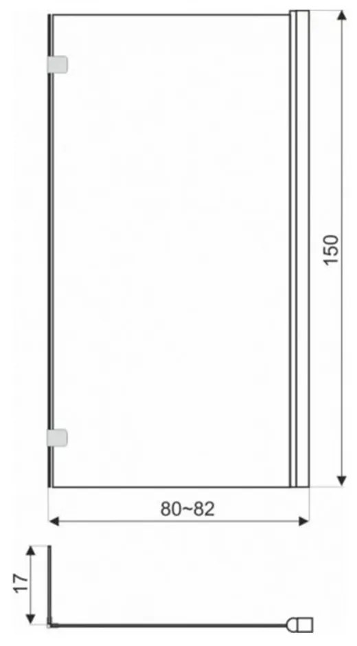 Cristal 80x150 cm kádparaván