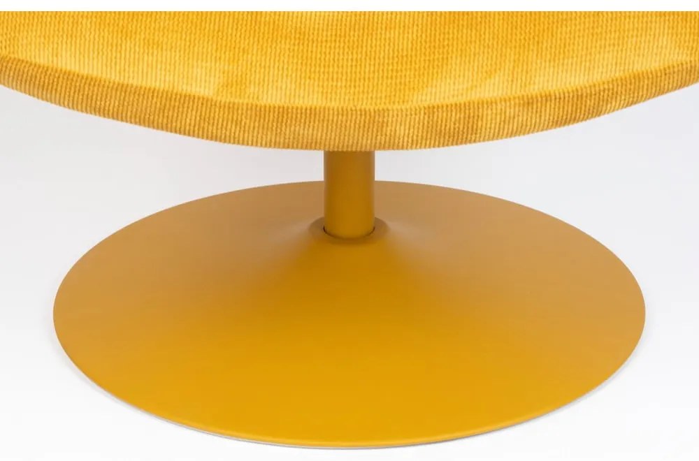 Okkersárga bársony fotel Bubba – Zuiver