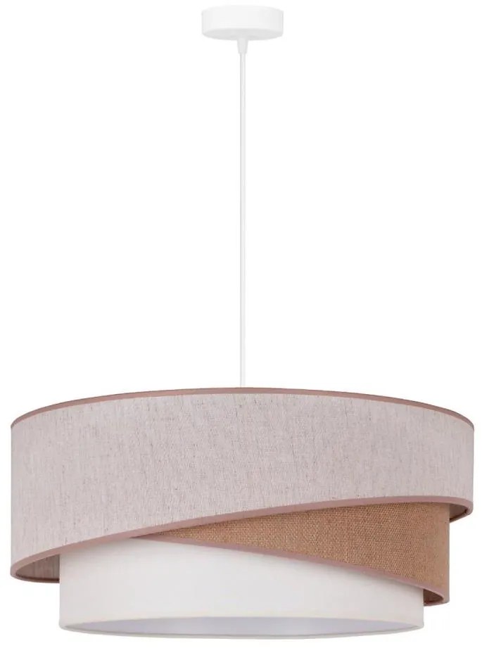 Duolla Duolla - Csillár zsinóron KOBO 1xE27/15W/230V átm. 45 cm bézs/barna/fehér DU600255