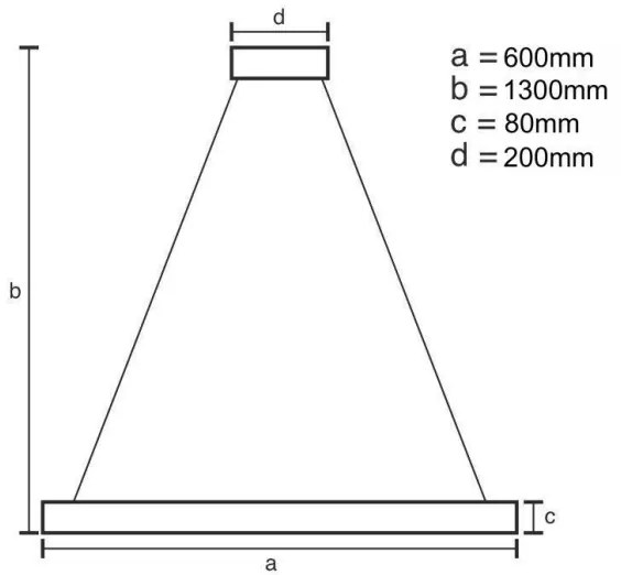 LED állítható fényerejű csillár kábellel LED/80W/230V 3000-6500K + DO