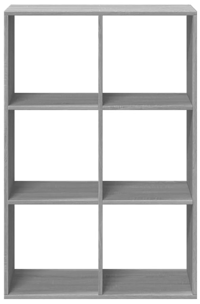 szürke sonoma szerelt fa elválasztó könyvespolc 69,5x29x103,5cm