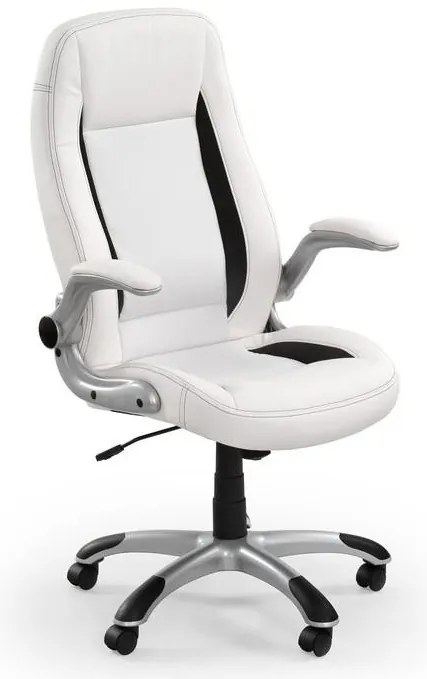 Saturn irodai fotel, fehér / fekete