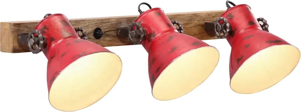 vidaXL kopott piros fali lámpa 25 W 65 x 25 cm E27