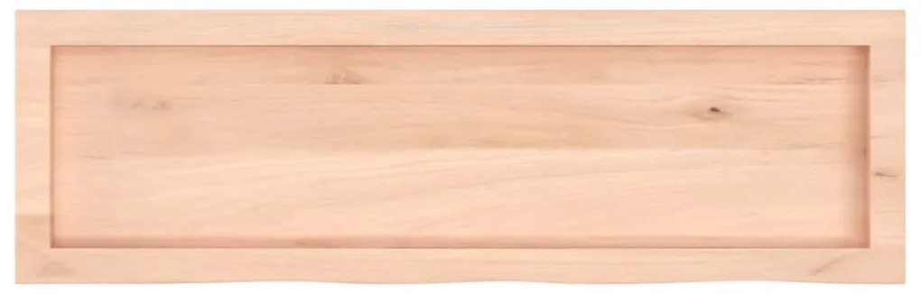 kezeletlen tömör fa fürdőszobai pult 100x30x(2-4) cm